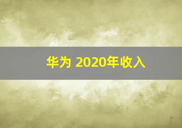 华为 2020年收入